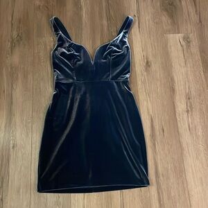 Blue Velvet Cocktail Dress